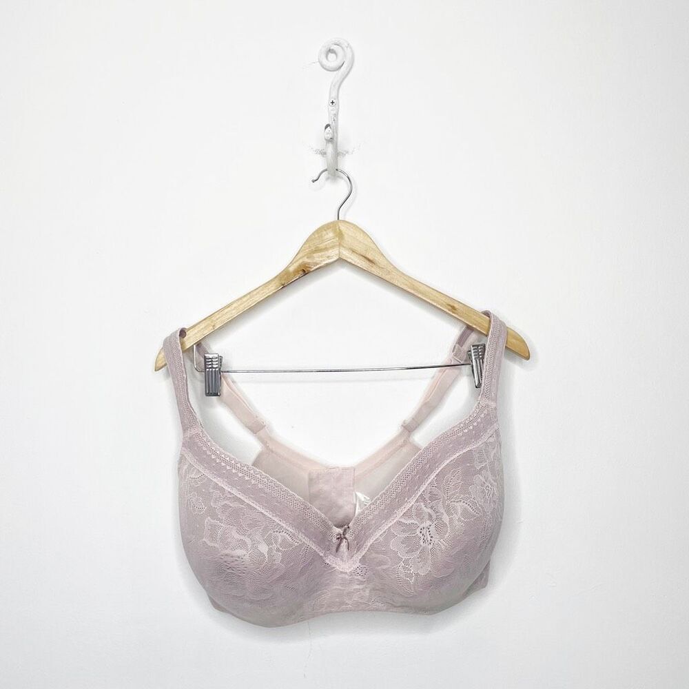 CACIQUE MODERN LACE COVERED Lightly Lined BALCONETTE Bra underwire womens 38G